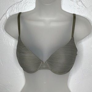 Victoria’s Secret uplift semi Demi army green wired bra size 34C EUC